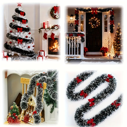 High-quality 2-piece Christmas garland—soft, durable, and perfect for creating a cozy holiday look indoors or outdoors.