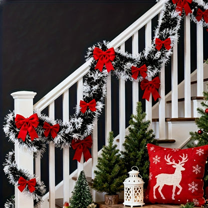 High-quality 2-piece Christmas garland—soft, durable, and perfect for creating a cozy holiday look indoors or outdoors.