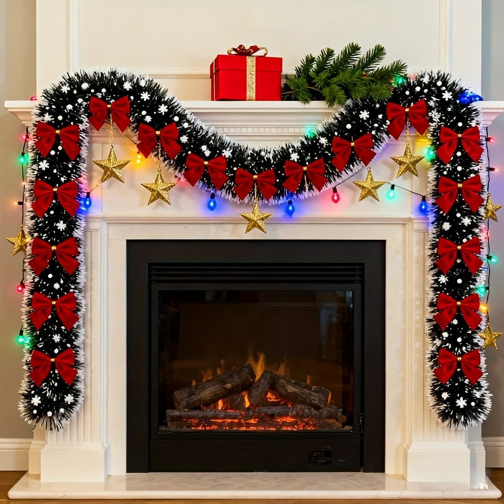High-quality 2-piece Christmas garland—soft, durable, and perfect for creating a cozy holiday look indoors or outdoors.