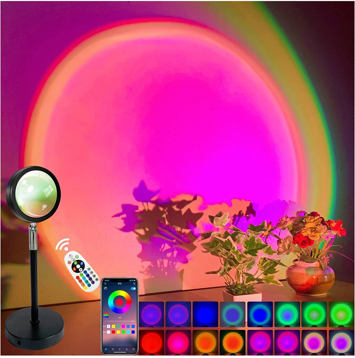 Smart Sunset Lamp – Ambient LED Night Light
