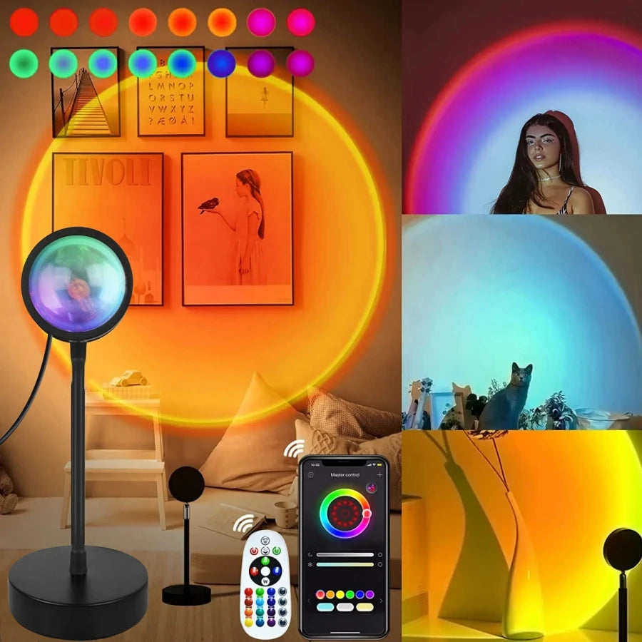 Smart Sunset Lamp – Ambient LED Night Light