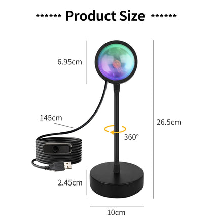 Smart Sunset Lamp – Ambient LED Night Light