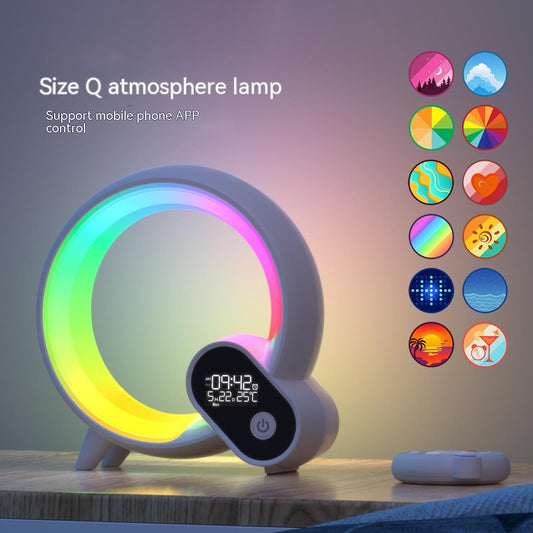 Smart Sunrise Alarm Clock with Bluetooth, Digital Display & Colorful Q Light Atmosphere